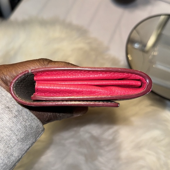 Celine Pink Drummed Leather Large Multifunction Flap Wallet NWT - Picture 9 of 17